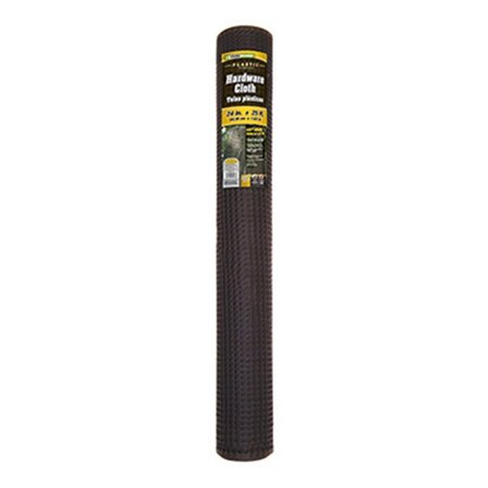 MIDWEST AIR TECH-IMPORT 24 x 25 ft Plastic Hardware Cloth Roll, Black MI570209